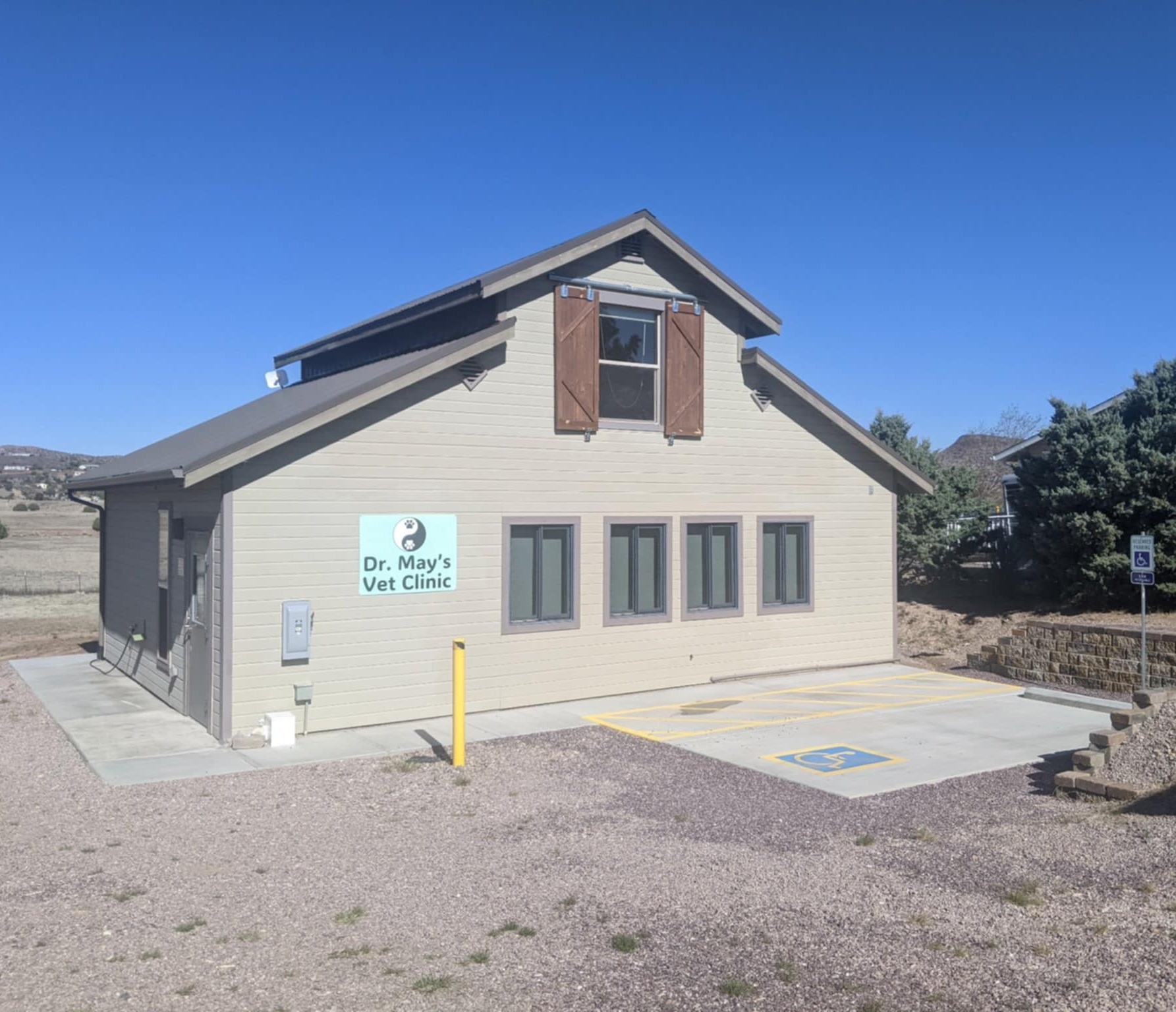 East Side of Clinic with Sign